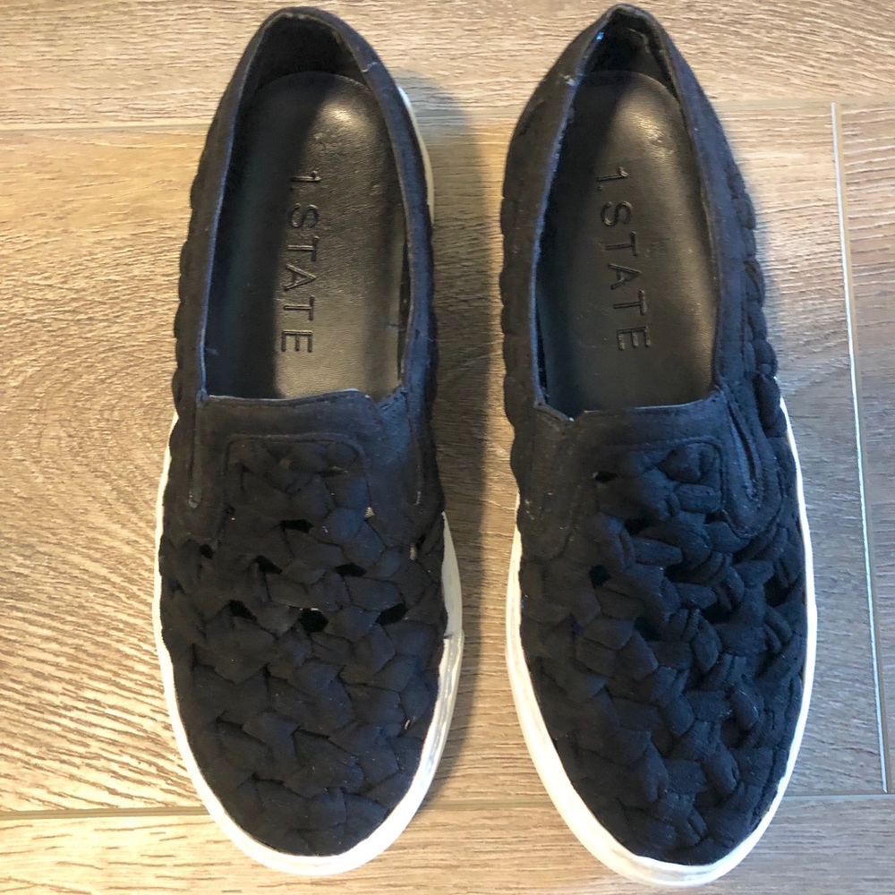 1. State black weaves slip-on sneaker